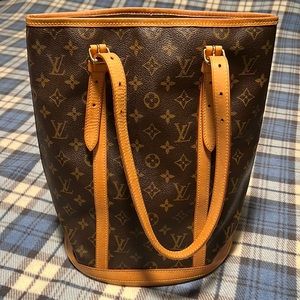 ❤️Auth Louis Vuitton Monogram Bucket GM Shoulder Bag❤️